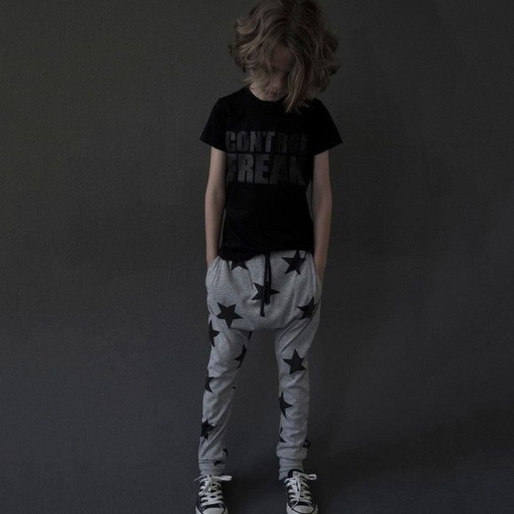 Nununu Star Baggy Pants Heather Grey (Summer Weight) - Picture 2 of 3